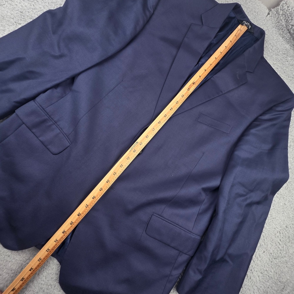 Jos. A. Bank Blazer Mens 46L Navy Blue Gatsby 100% Wool 2-Button Sport Coat - Picture 5 of 16